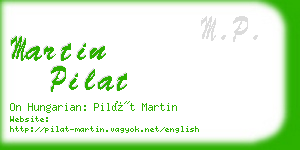 martin pilat business card